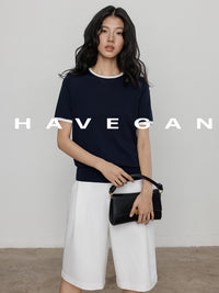 Lightweight Contrast Color Tops_BDHL7401