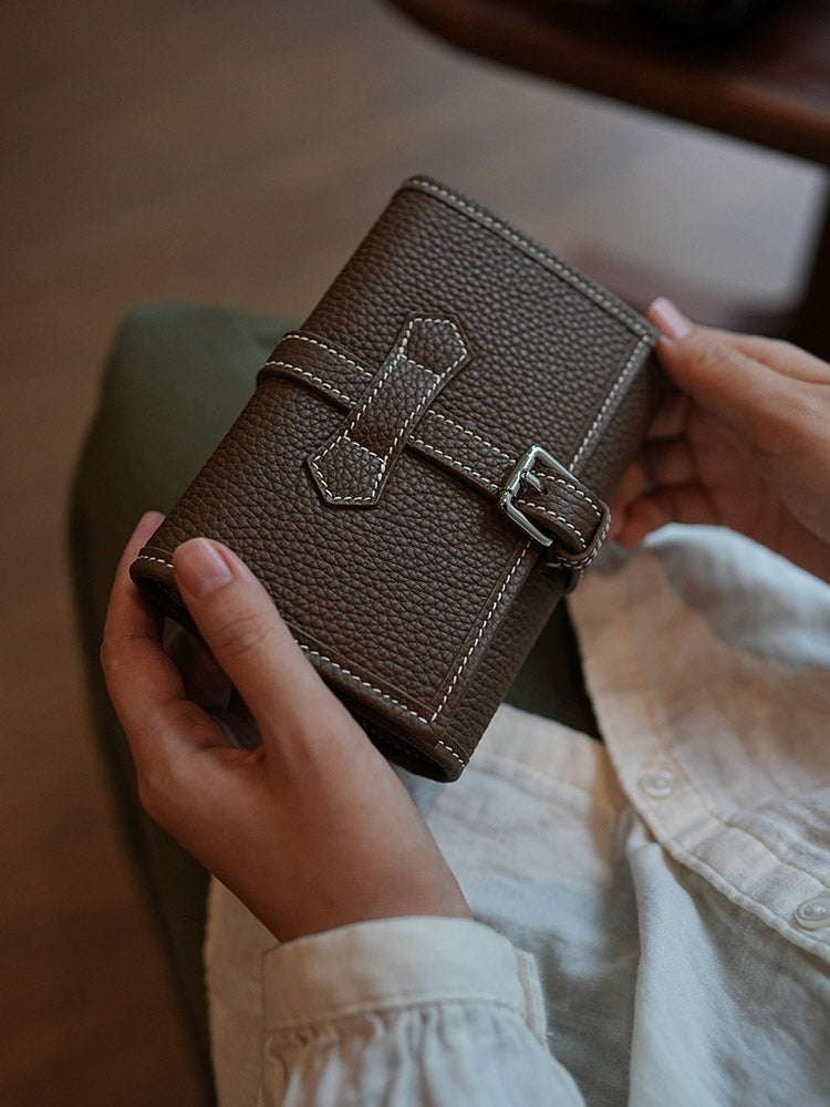 Leather Tri-Fold Jewelry Roll Pouch_BDHL8434