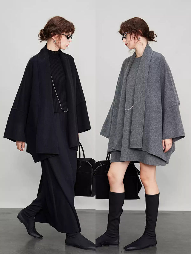 Sleeveless Dress Or One-Button Coat Or Cape Coat_BDHL6682