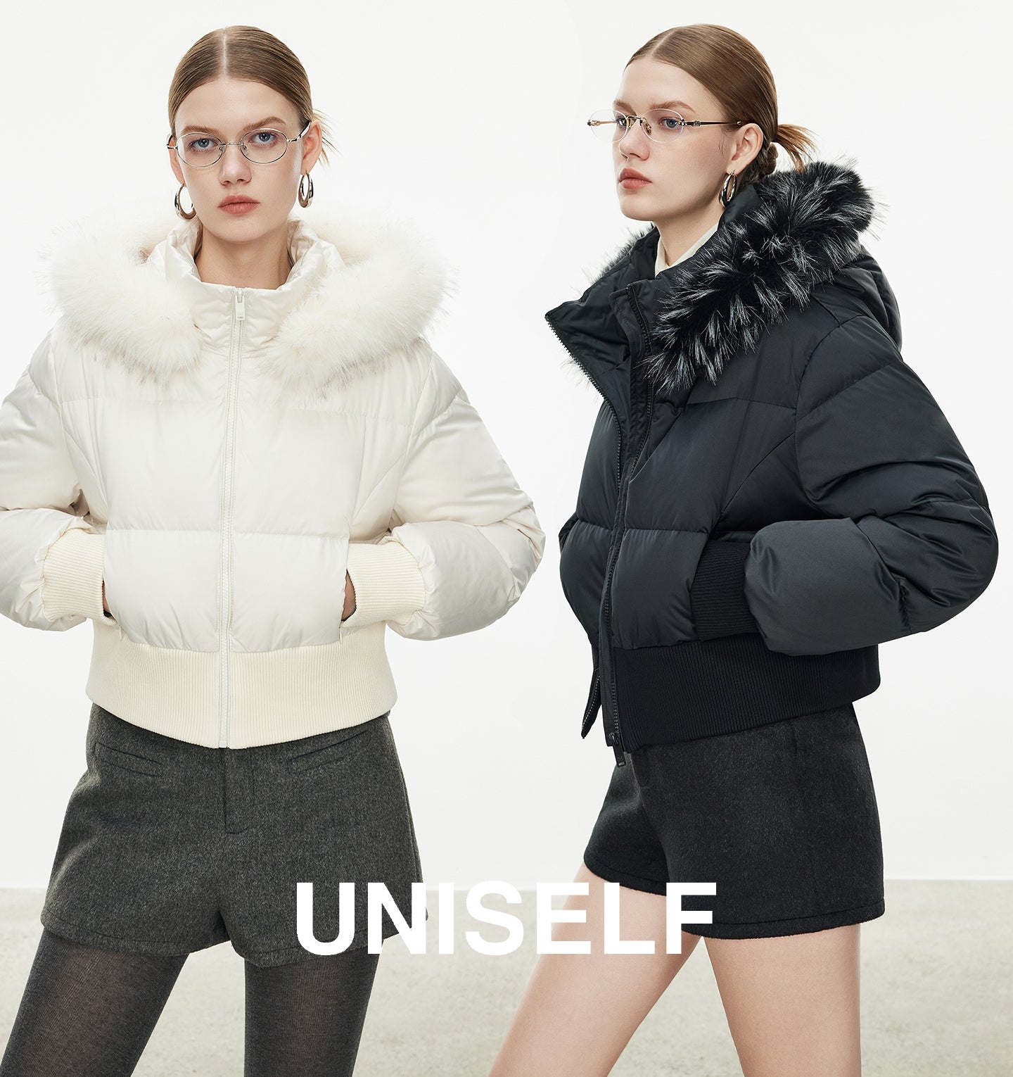 Fur Collar Hooded Down Jacket_BDHL7974