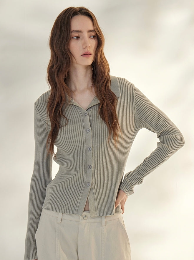 Lapel Knit Cardigan Jacket_BDHL7668