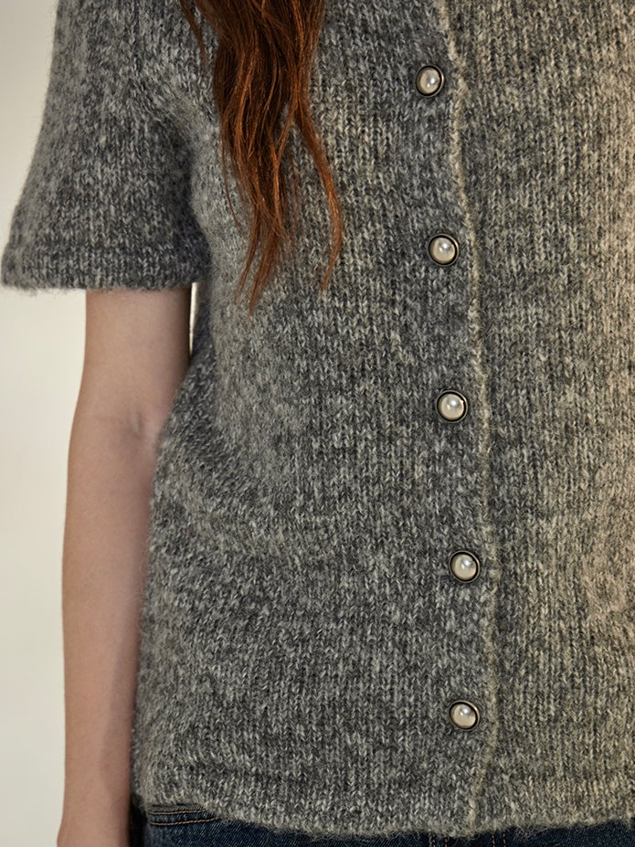 Round-Neck Knit Cardigan_BDHL7736