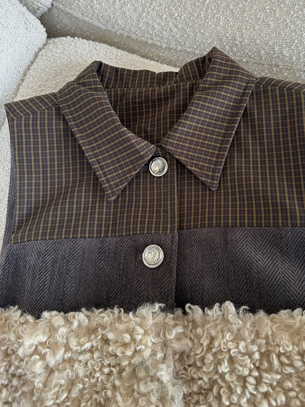 撞色毛絨背心_BDHL8087