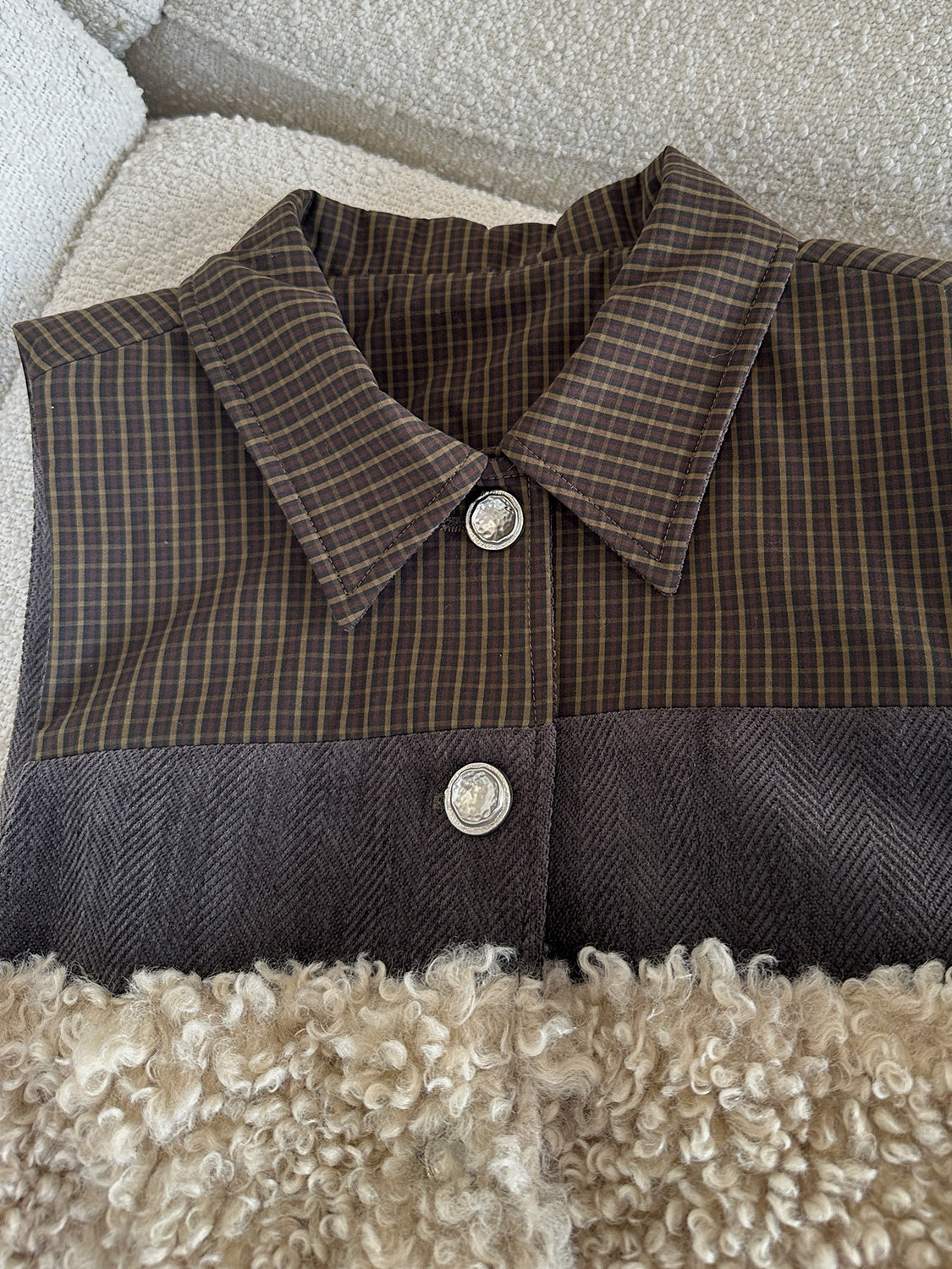 撞色毛絨背心_BDHL8087