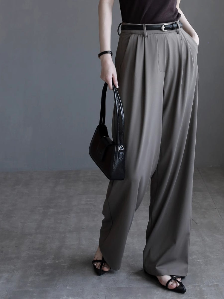 Slim Drape Straight Pants_BDHL7415