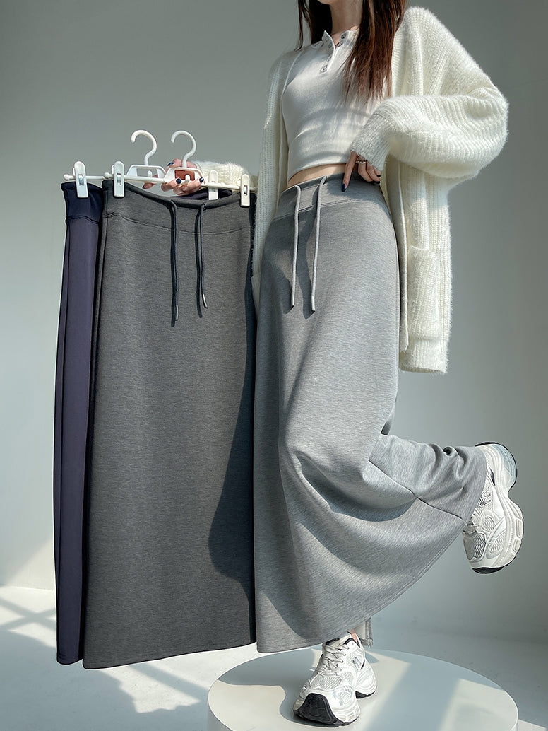 High-Waisted Slit Straight Skirt_BDHL7823