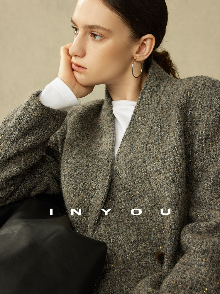 Collarless Classic Tweed Jacket_BDHL6790