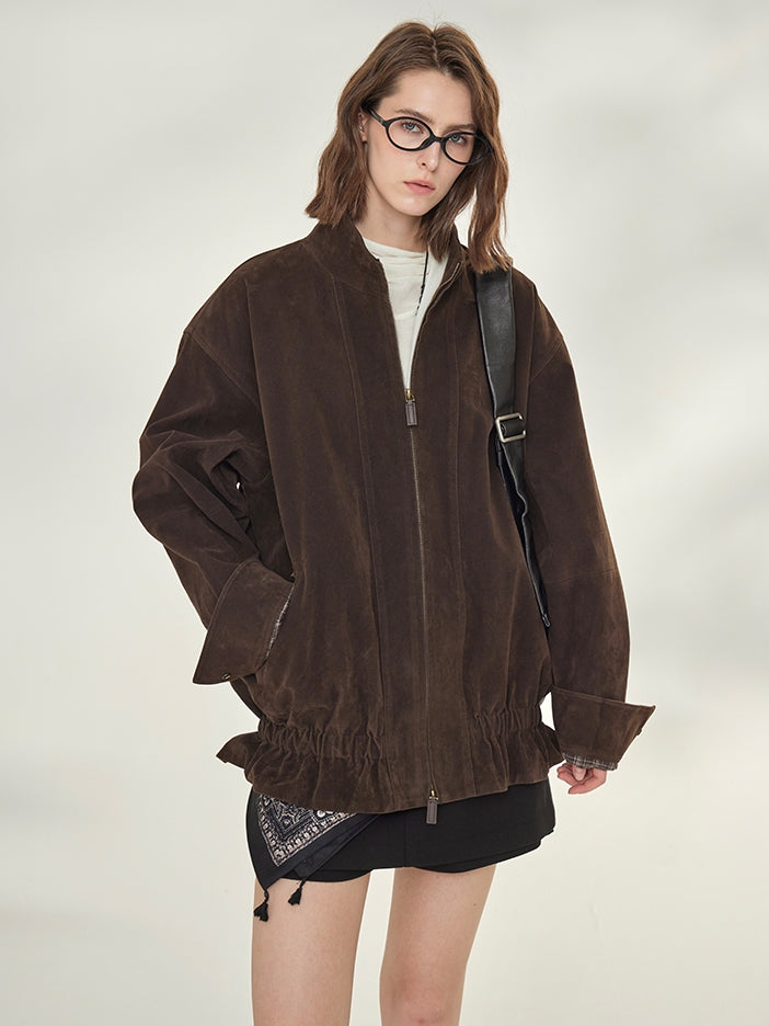 Retro Suede Brown Jacket_BDHL7738