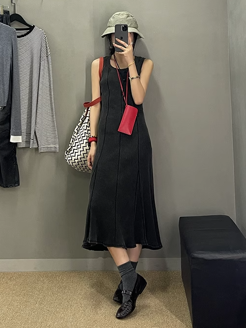 魚尾無袖連身裙_BDHL7407