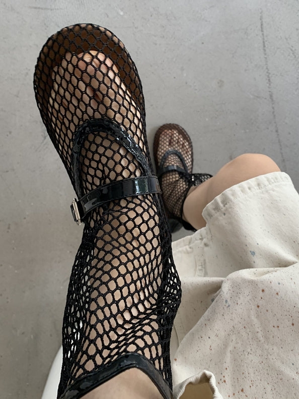 Mesh Fishnet Sandals_BDHL7460