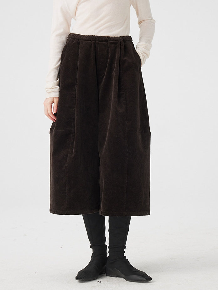 Corduroy Wide Cropped Pants_BDHL8116