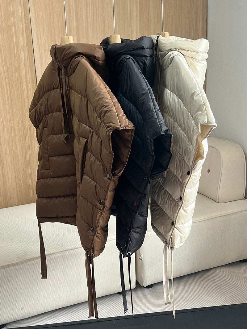 Hooded Short Down Vest_BDHL8039