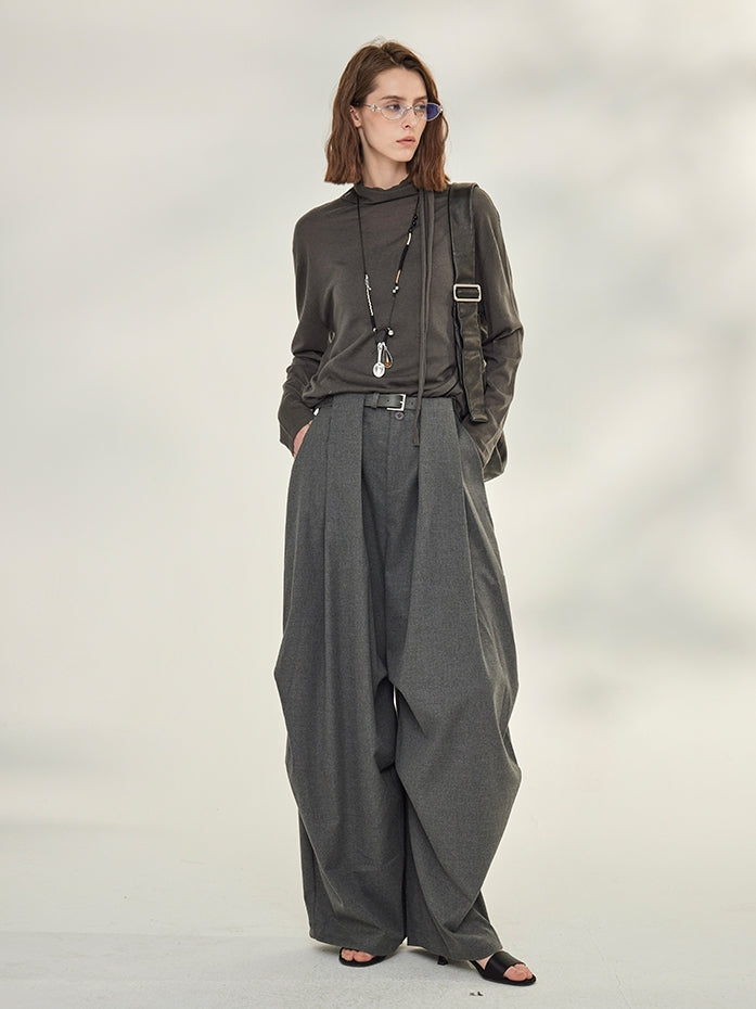 Ribbon-Tie Short-Sleeved Or Long-Sleeved Tops_BDHL7790