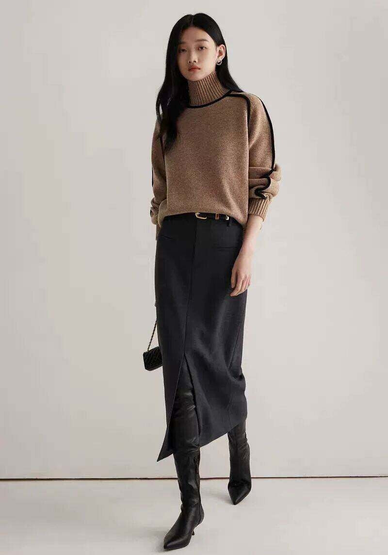 High-Neck Ribbed Knit Tops_BDHL8034