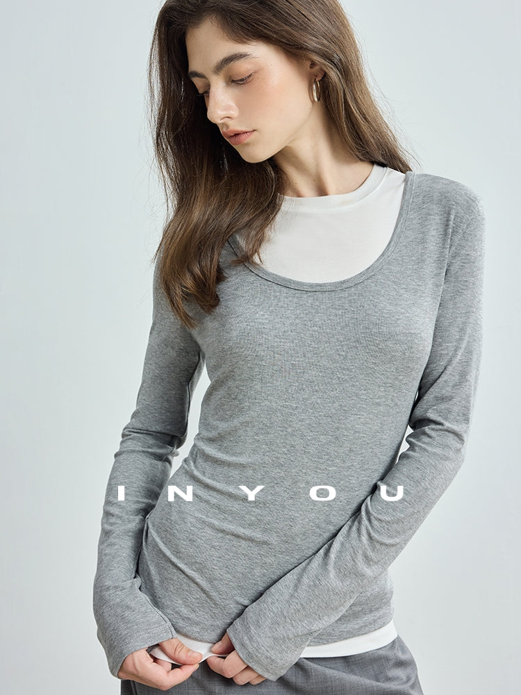 V-Neck Long-Sleeved Tops Or Sleeveless Tops_BDHL7719