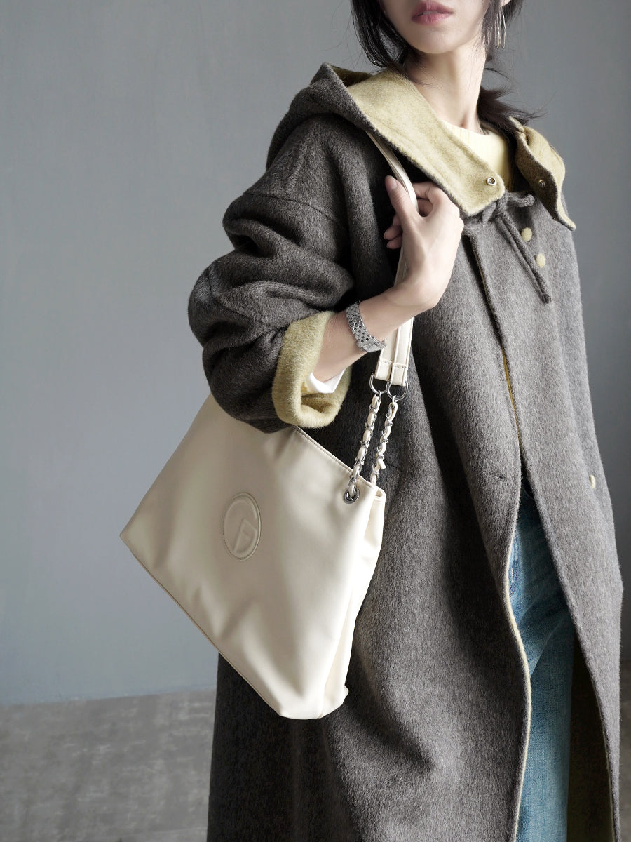 Hooded Relaxed Fit Long Coat_BDHL7926