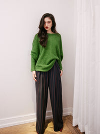 Striped Tuck Straight Pants_BDHL6844