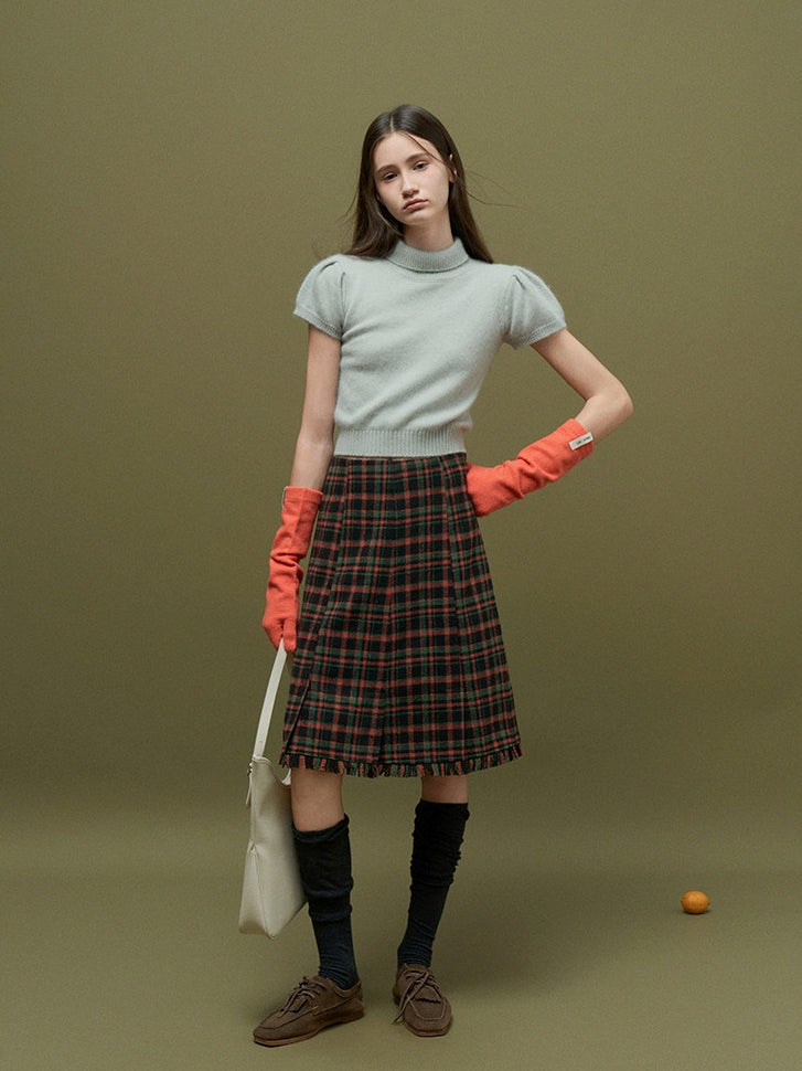 Bubble-Sleeve Turtleneck Knit_BDHL8159