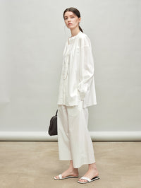 Back Drawstring Pleated Tops_BDHL7335