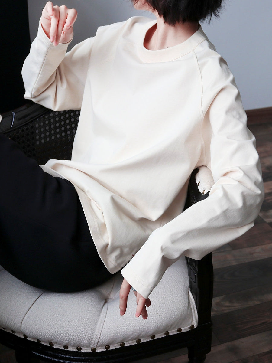 Raglan Sleeve Round Neck Tops_BDHL8103