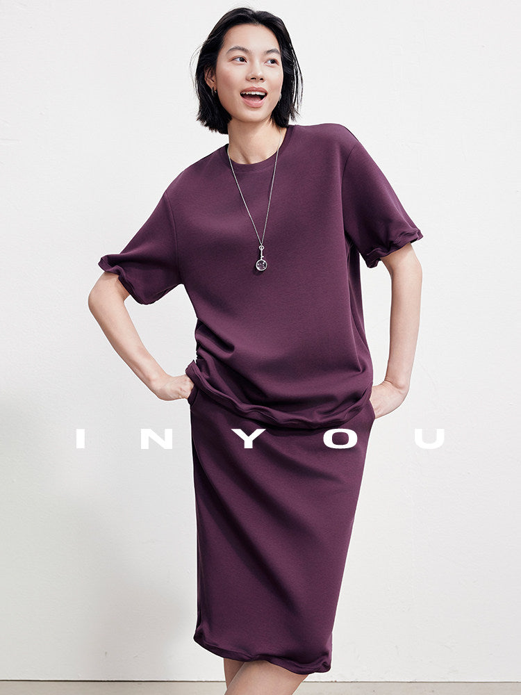 T-Shirt & Midi Skirt Set_BDHL8398