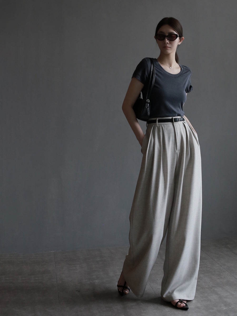 3D Split Round Neck T-Shirt_BDHL7575