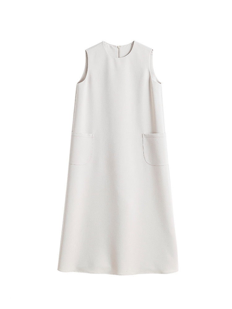 Off-White Wide-Pocket Sleeveless Dress_BDHL8289