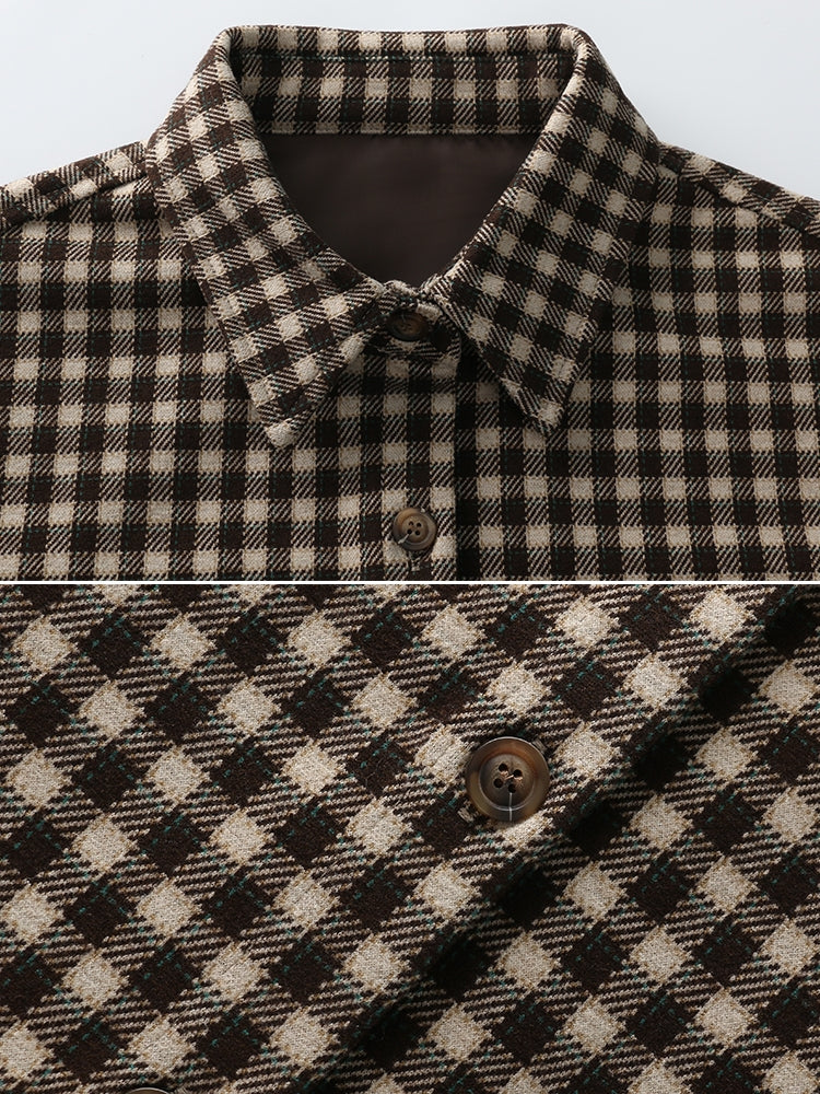 格紋磨毛棉襯衫_BDHL7960