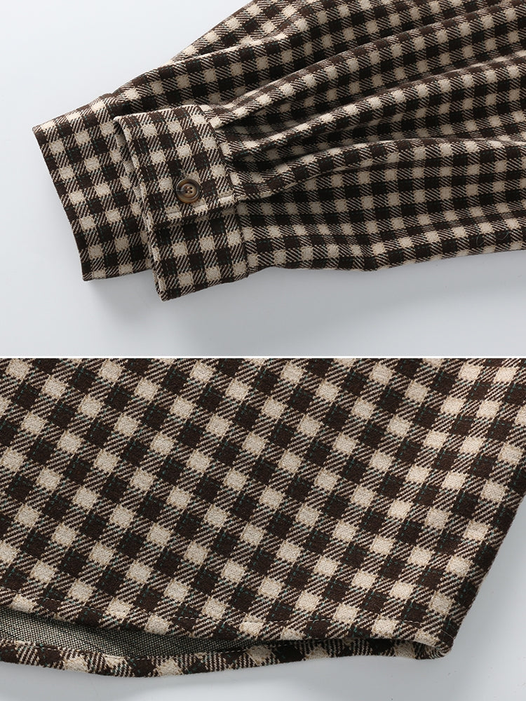 格紋磨毛棉襯衫_BDHL7960