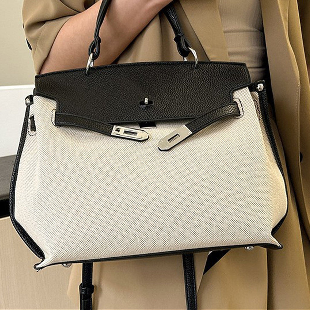Two-Tone Flap Handbag_BDHL8445
