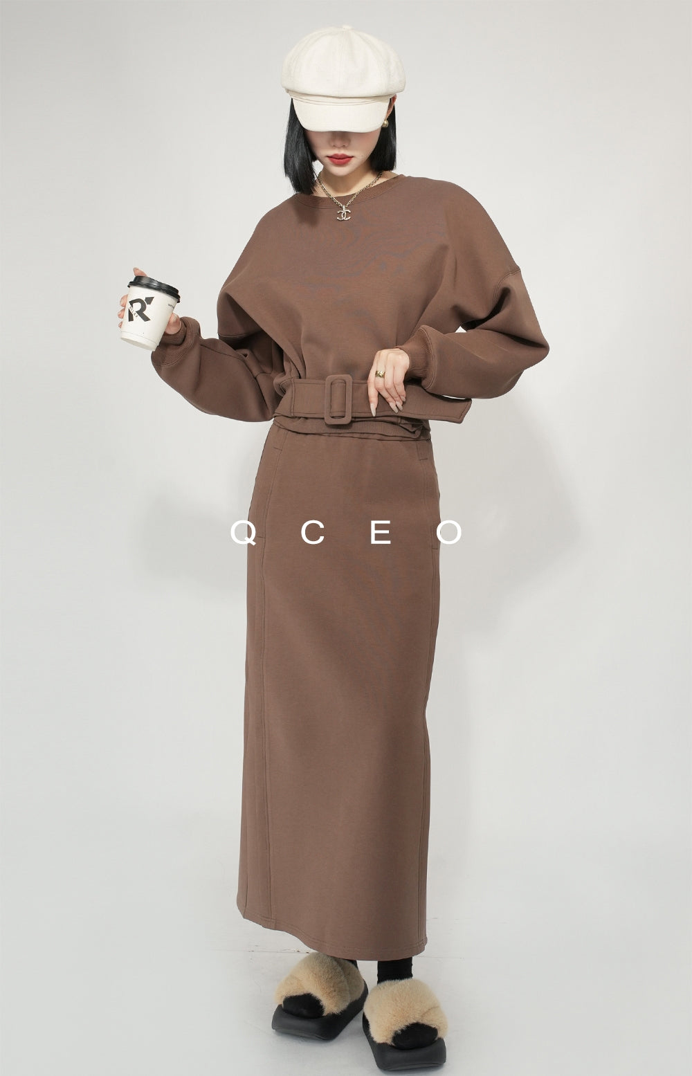 Loose-Fitting Waist Belt Knit_BDHL7149