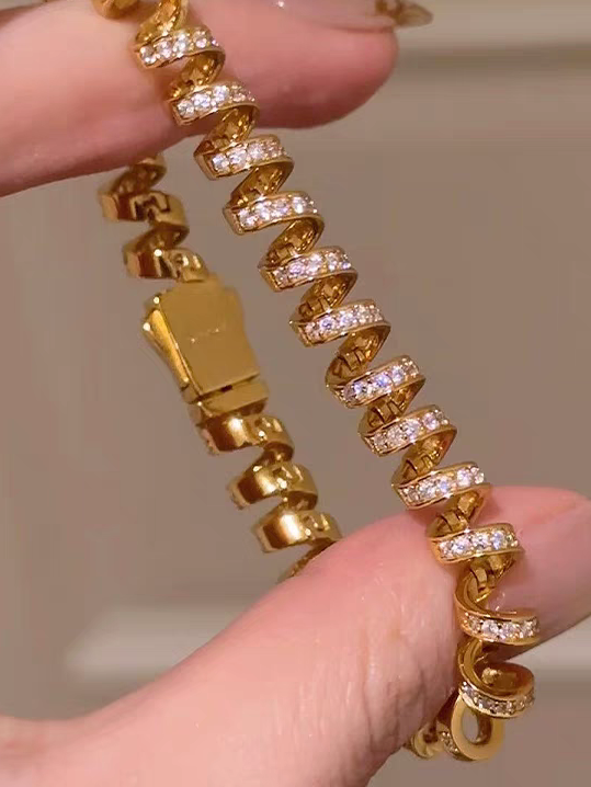 閃亮捲曲繩手鍊_BDHL8054