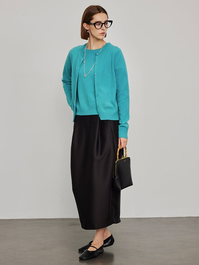 High-Waisted Pleated Bud Skirt_BDHL6491