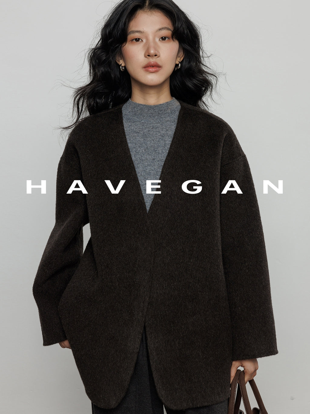 無領披肩大衣_BDHL7889