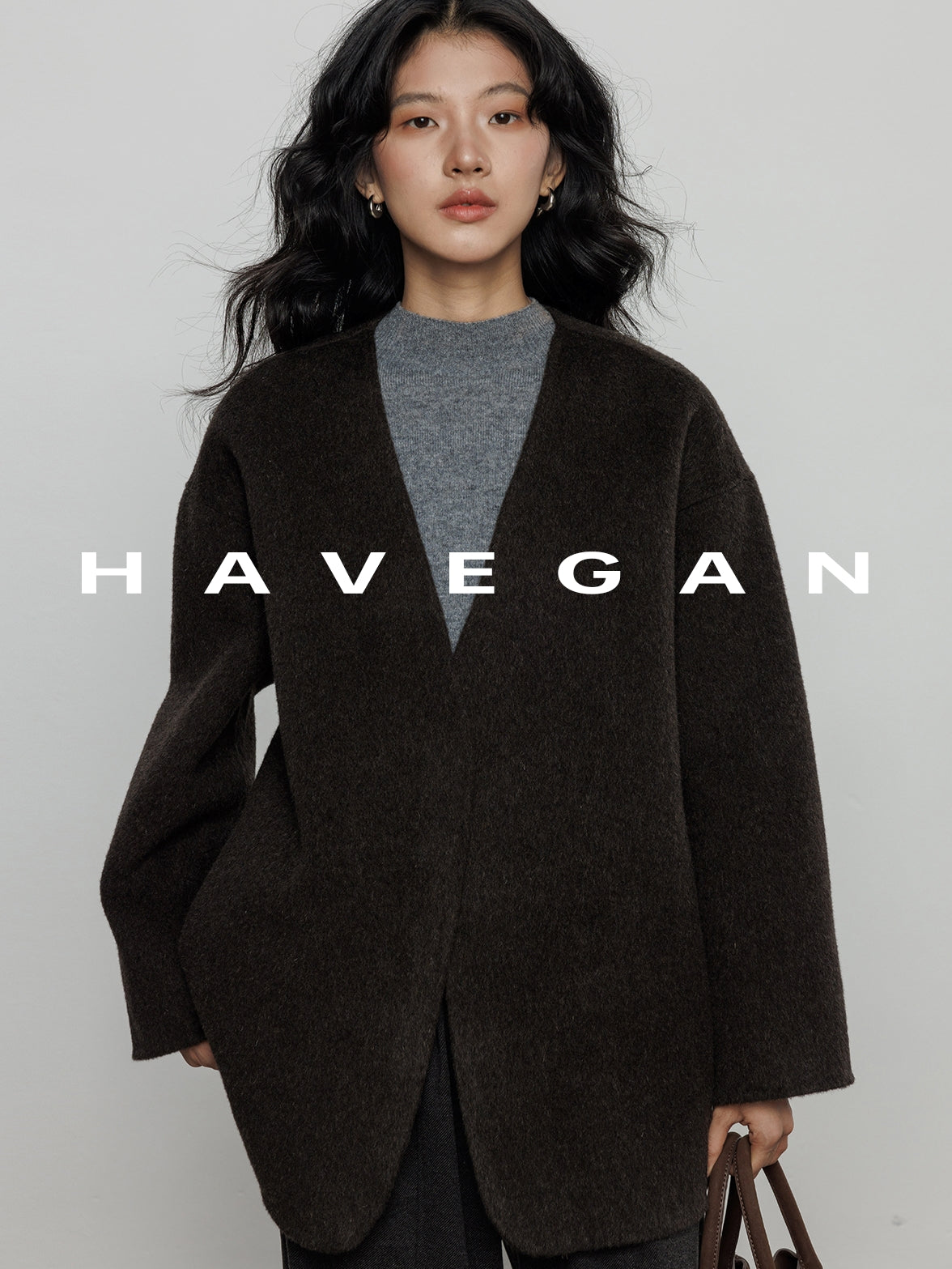 無領披肩大衣_BDHL7889