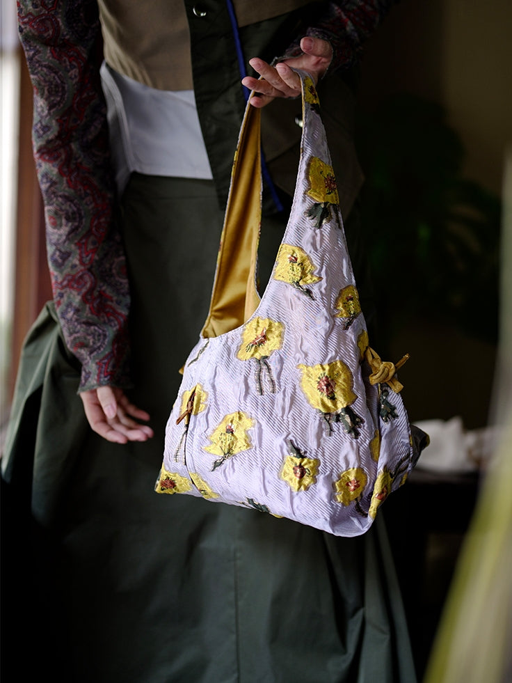 Floral Shoulder Basket Bag_BDHL7070