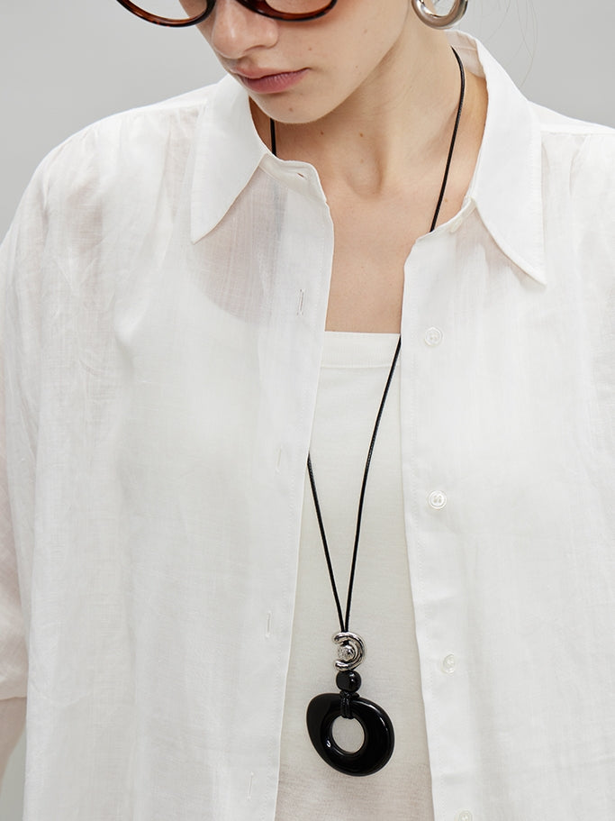 Slightly Transparent Wide Shirt_BDHL7199