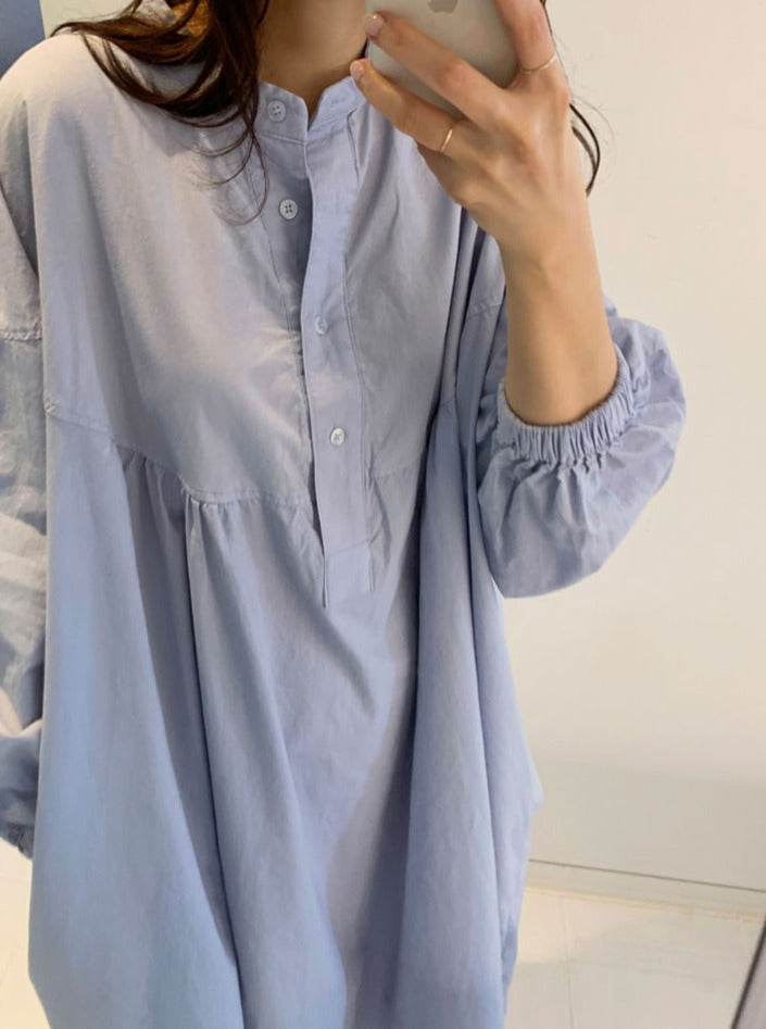 Loose-Fitting Large Shirt Dress_BDHL6275