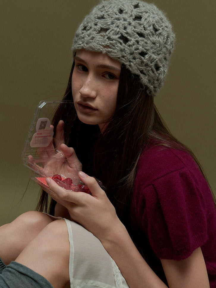 Bubble-Sleeve Turtleneck Knit_BDHL8159