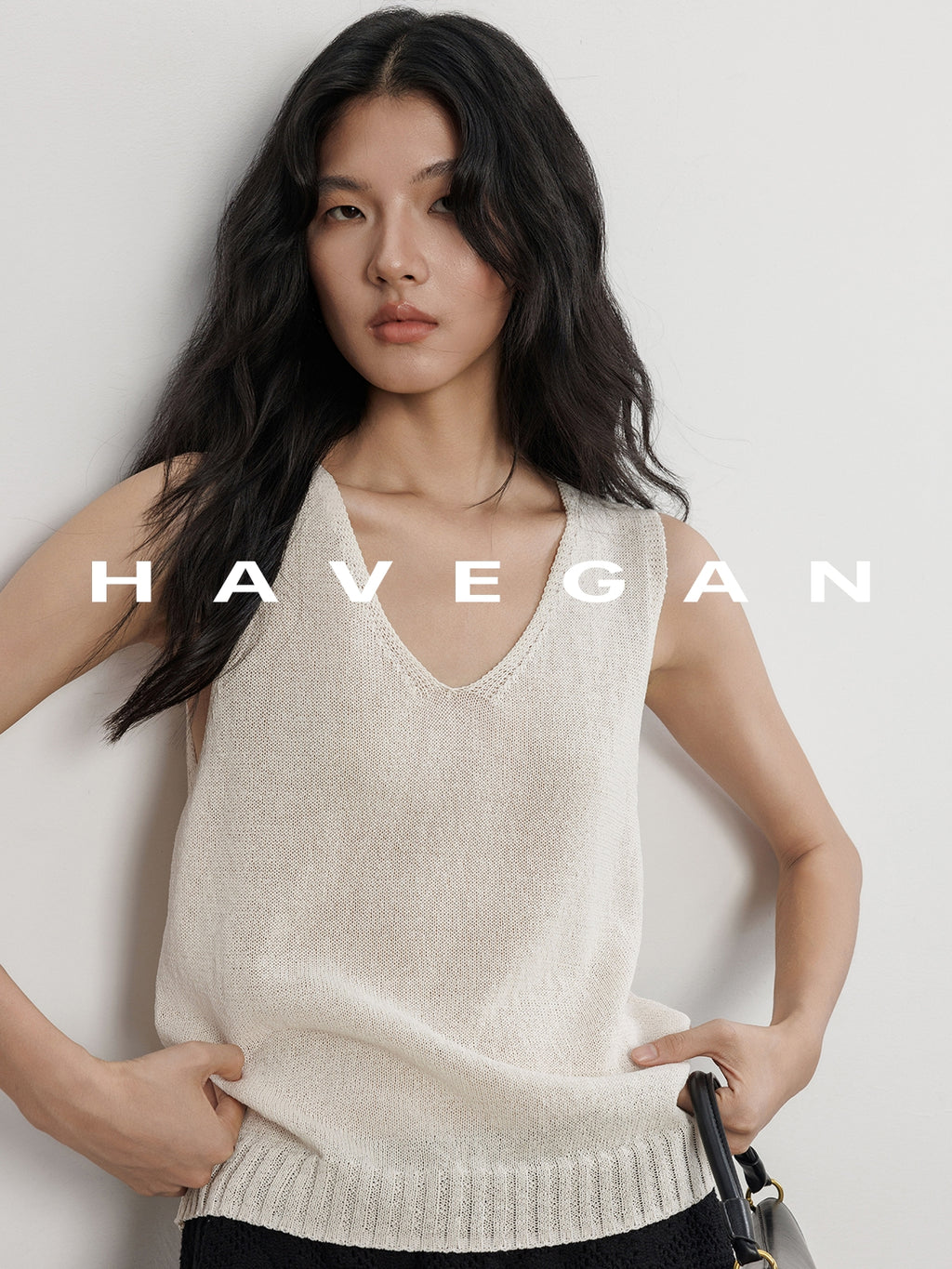 V-Neck Tie-Strap Knitted Vest_BDHL7477