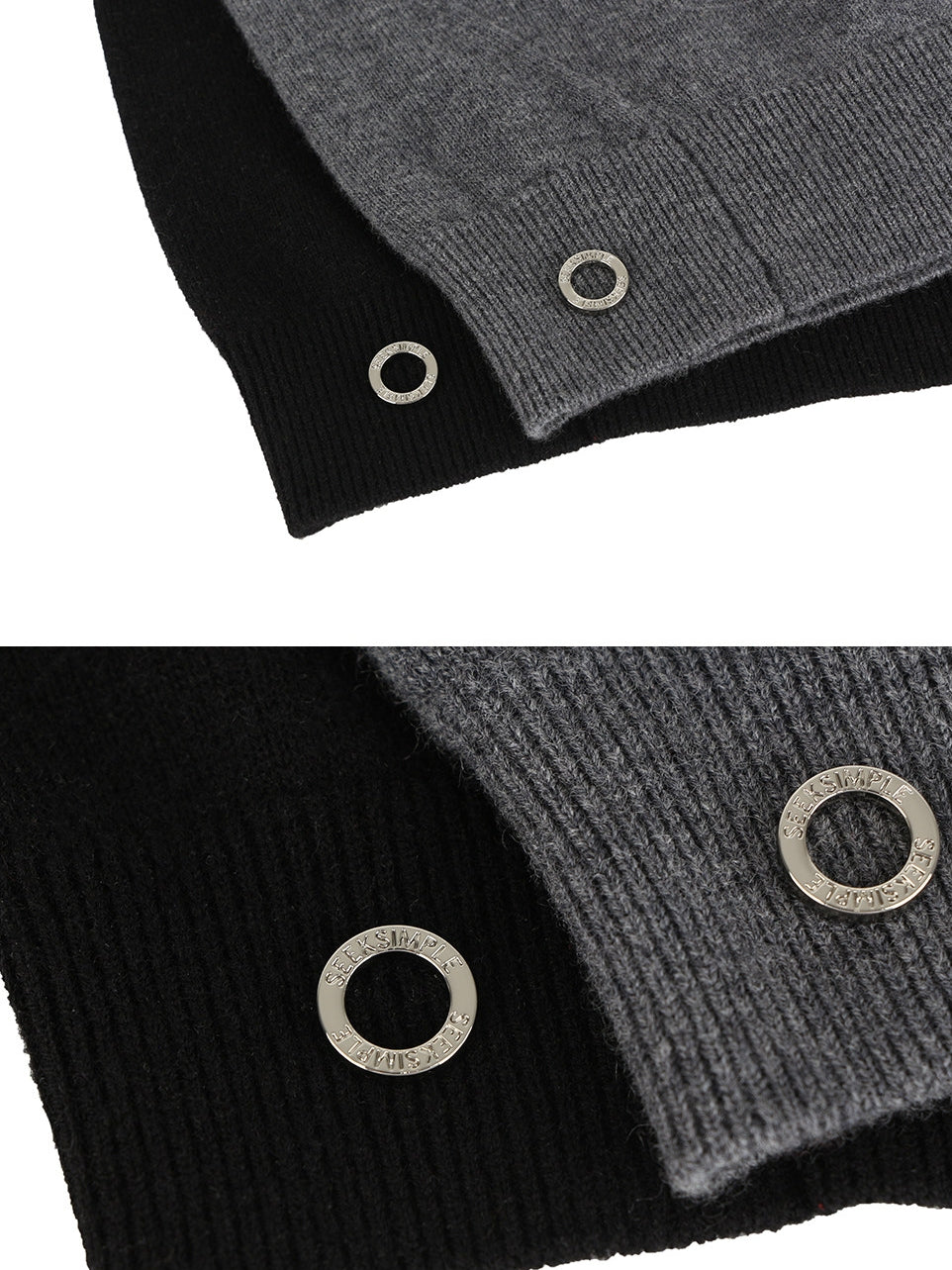 High-Neck Short-Sleeved Knit Tops_BDHL8106