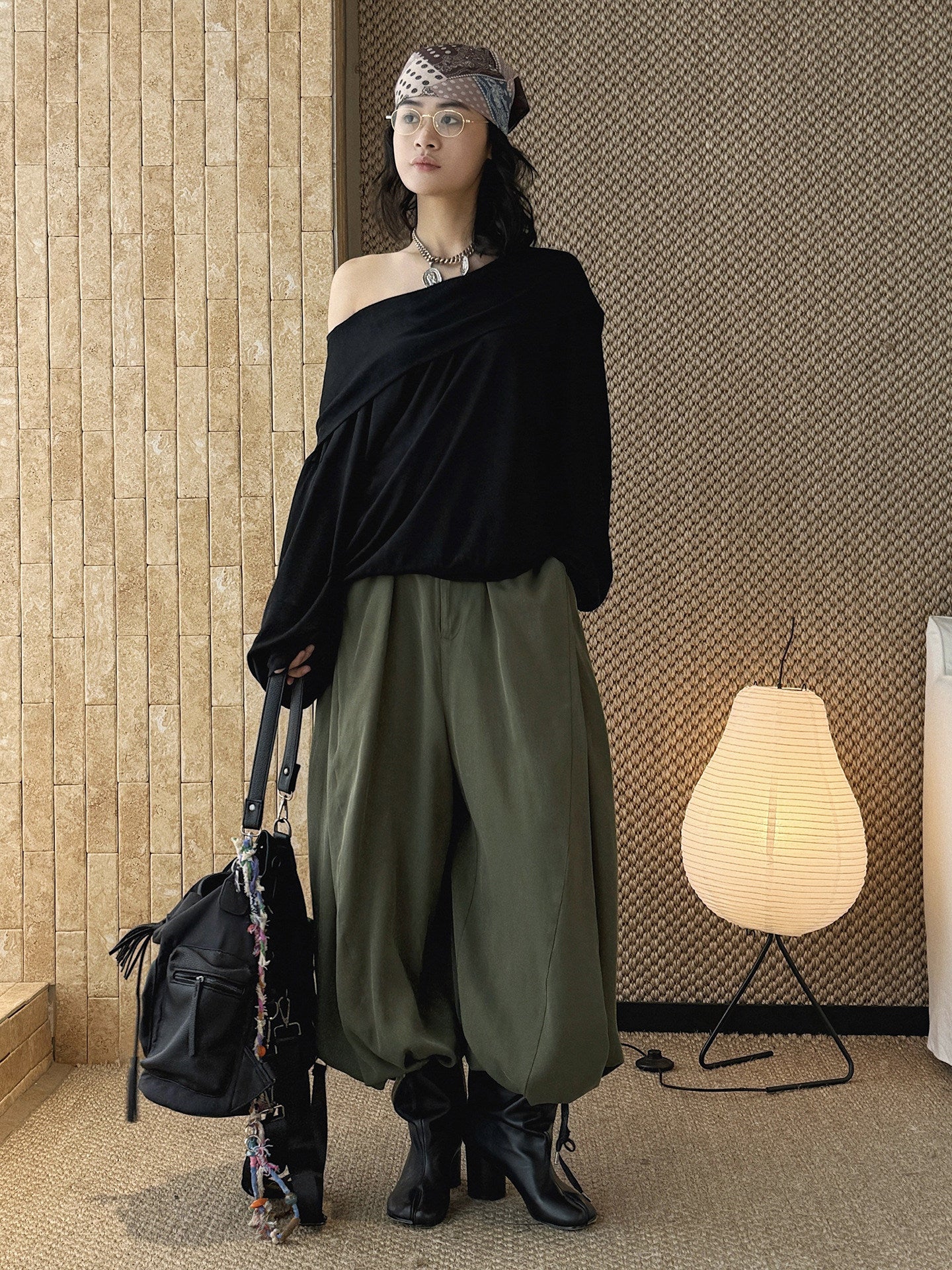 Bohemian Nomad Tencel Drape Wide Leg Pants_BDHL8264