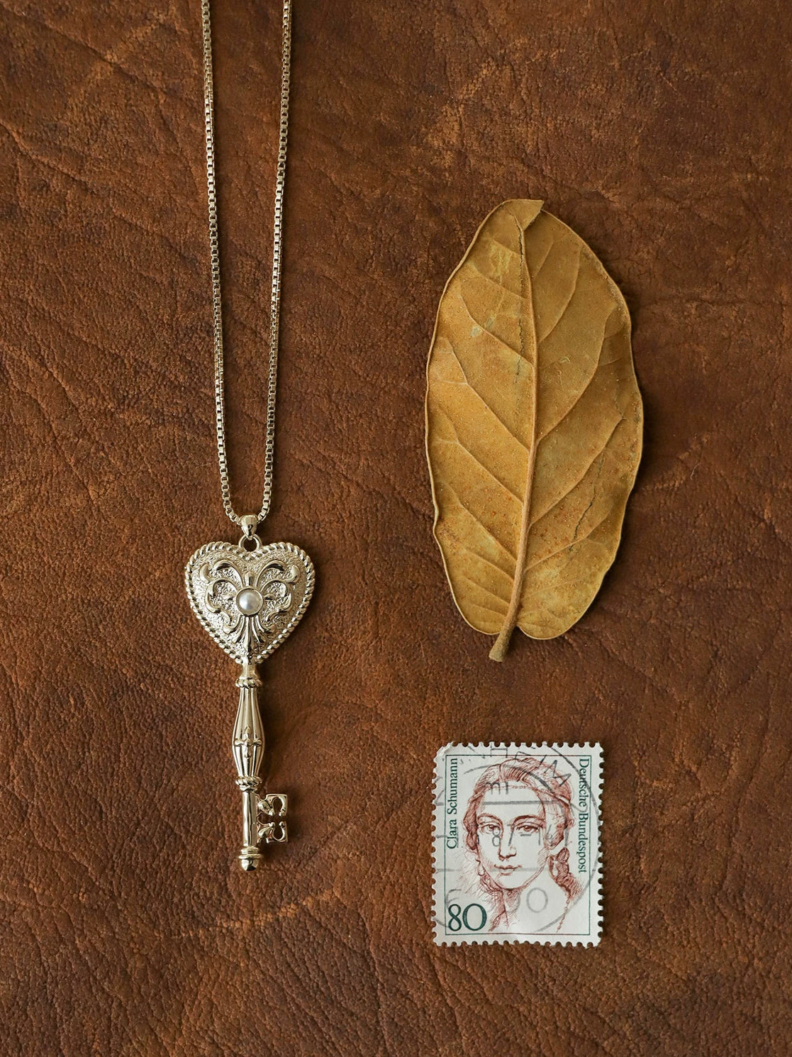 Heart Key Pendant Necklace_BDHL8473