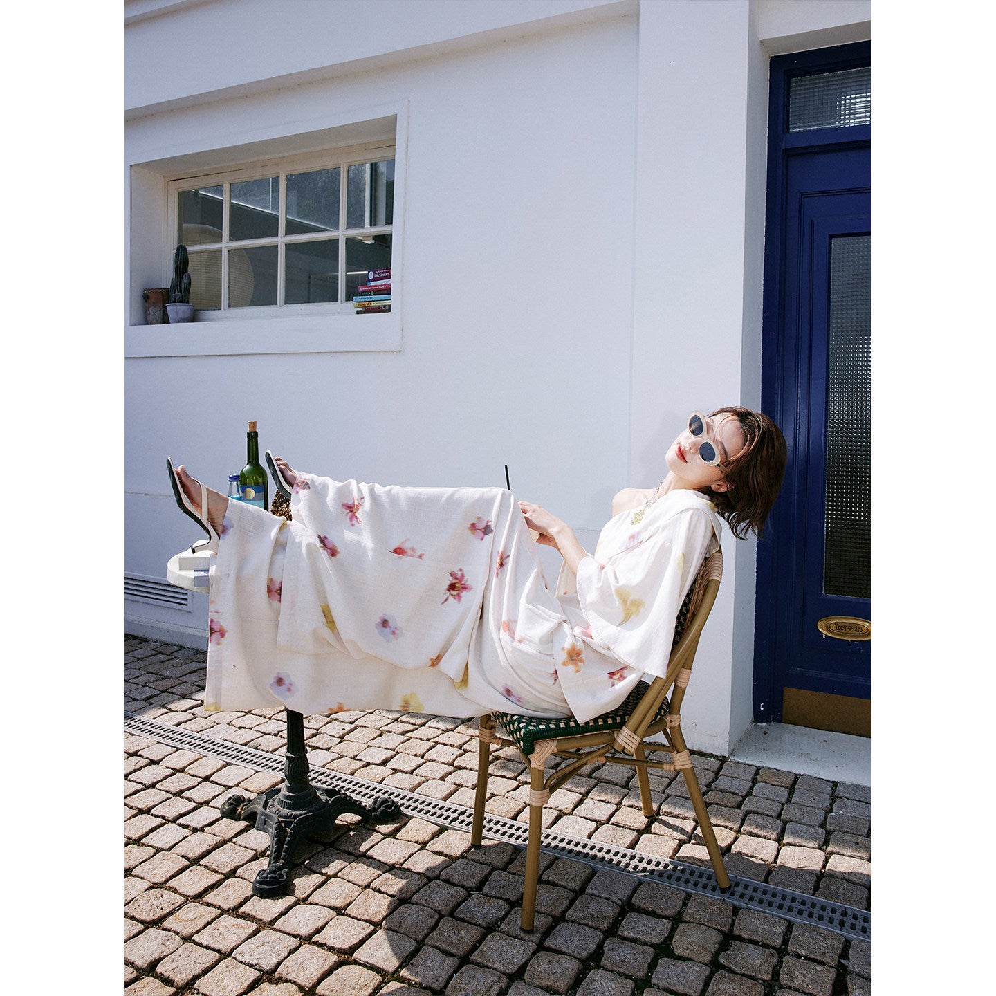 Floral Print Off-Shoulder Top or Wide-leg Pants_BDHL8234
