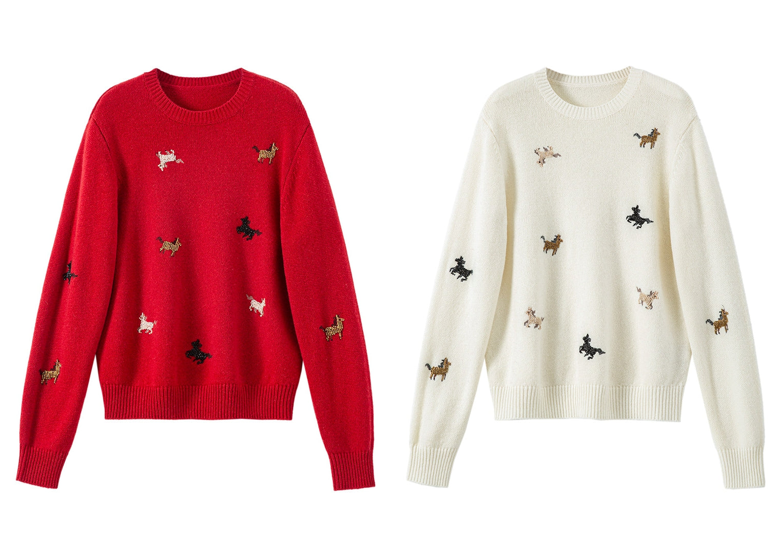 Beaded Embroidery Knit Top Or Cardigan_BDHL8121