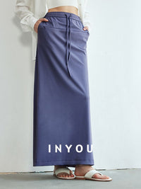 Back Slit Straight Long Skirt_BDHL6148