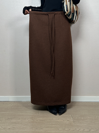 Thick Draped Slim Long Skirt_BDHL6914