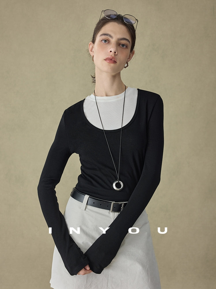 V-Neck Long-Sleeved Tops Or Sleeveless Tops_BDHL7719