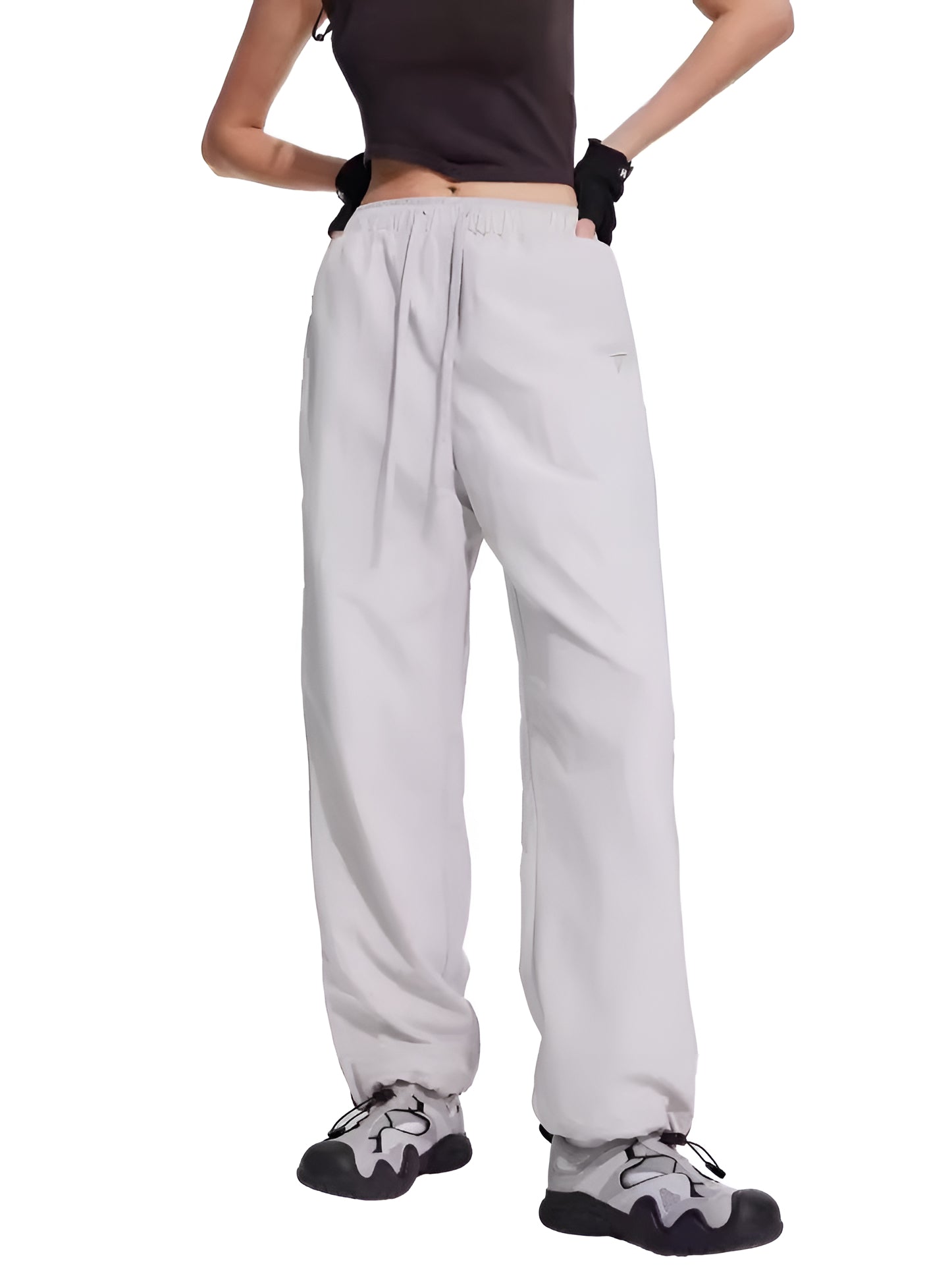 Waterproof Loose Straight Trousers_BDHL6318