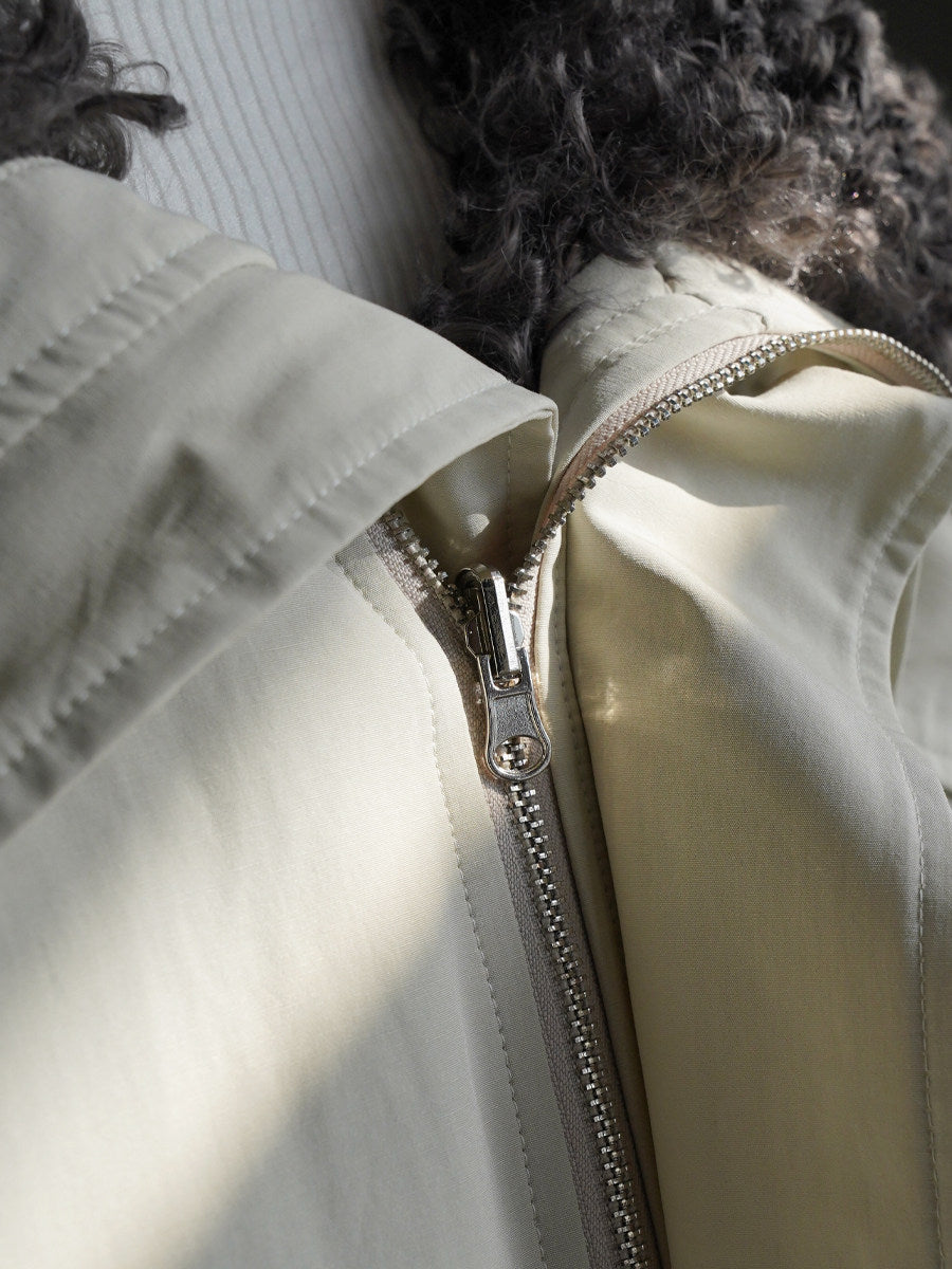 毛絨內襯拉鍊短外套_BDHL8067